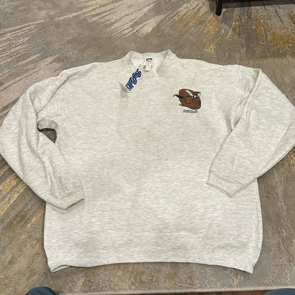 Vintage Big Ball Sports Cotton Deluxe Pullover Crewneck Size 2XL new with tags